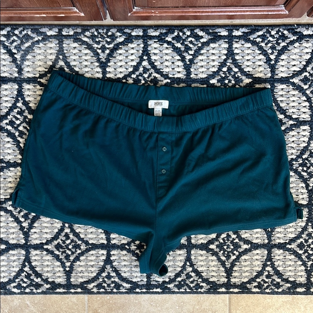 VS PINK Teal Sleepwear  Fleece boxer Shorts